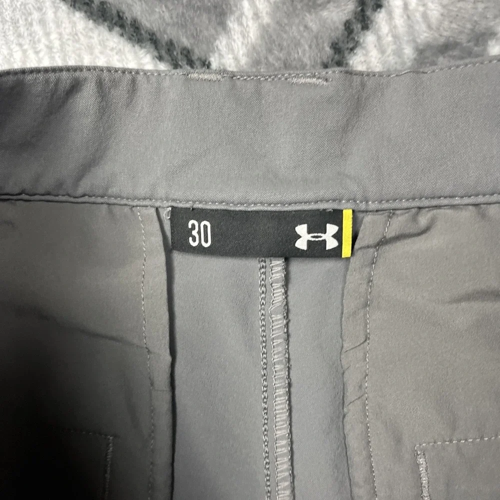Under Armour Golf Shorts Mens 34 Gray Performance Chino Bermuda UA